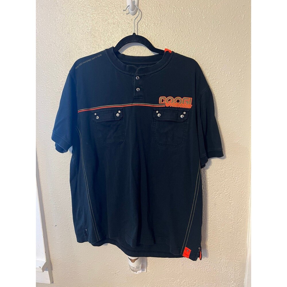Coogi Australia 100% Cotton Black Short Sleeve T-Shirt Size XL